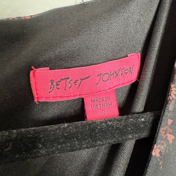 Betsey Johnson womens 8 midi bambi bell sleeves paisley print dress witchy vamp - Picture 10 of 12